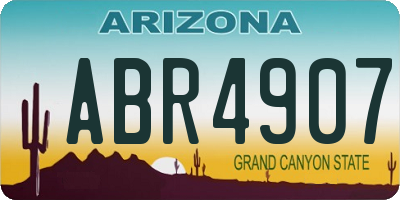 AZ license plate ABR4907