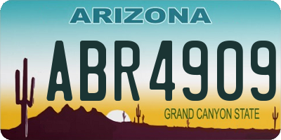 AZ license plate ABR4909