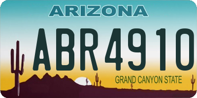 AZ license plate ABR4910
