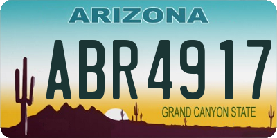 AZ license plate ABR4917