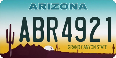 AZ license plate ABR4921