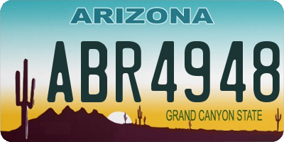 AZ license plate ABR4948