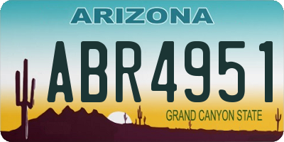 AZ license plate ABR4951