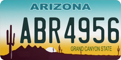 AZ license plate ABR4956