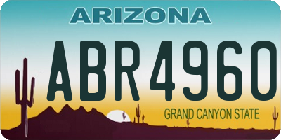 AZ license plate ABR4960