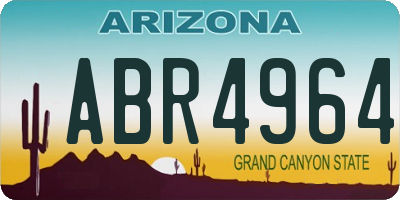 AZ license plate ABR4964