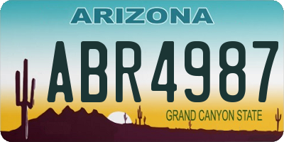 AZ license plate ABR4987