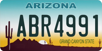 AZ license plate ABR4991