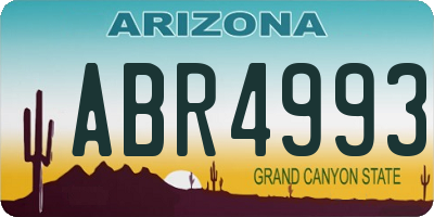 AZ license plate ABR4993