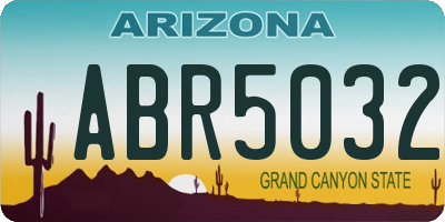 AZ license plate ABR5032
