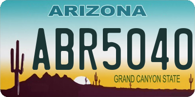 AZ license plate ABR5040