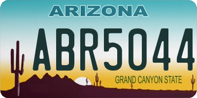 AZ license plate ABR5044