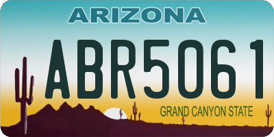 AZ license plate ABR5061