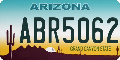 AZ license plate ABR5062