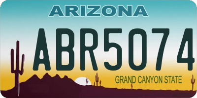 AZ license plate ABR5074