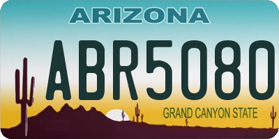 AZ license plate ABR5080