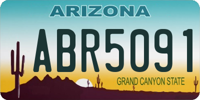 AZ license plate ABR5091