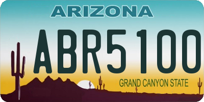 AZ license plate ABR5100