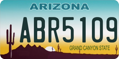 AZ license plate ABR5109