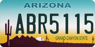 AZ license plate ABR5115