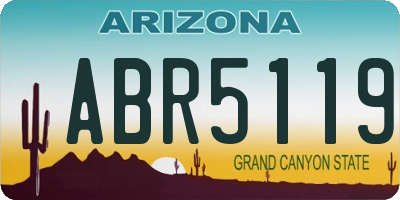 AZ license plate ABR5119