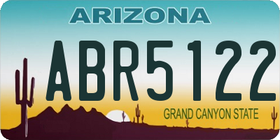 AZ license plate ABR5122