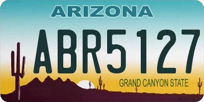 AZ license plate ABR5127