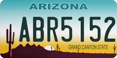 AZ license plate ABR5152