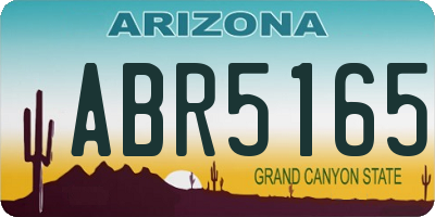 AZ license plate ABR5165
