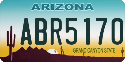 AZ license plate ABR5170