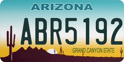 AZ license plate ABR5192
