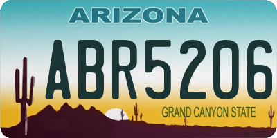 AZ license plate ABR5206