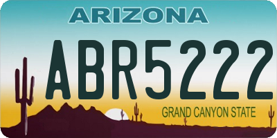 AZ license plate ABR5222