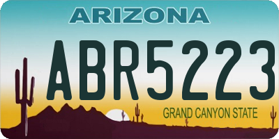 AZ license plate ABR5223