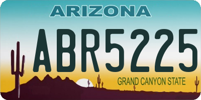 AZ license plate ABR5225