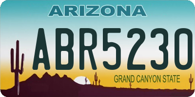 AZ license plate ABR5230