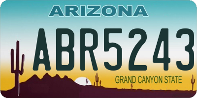 AZ license plate ABR5243