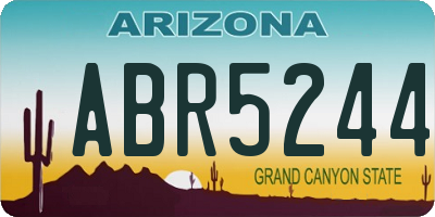 AZ license plate ABR5244