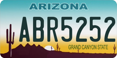AZ license plate ABR5252