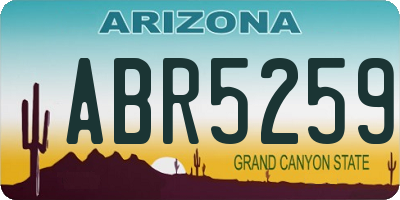 AZ license plate ABR5259
