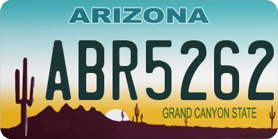 AZ license plate ABR5262