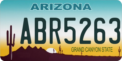AZ license plate ABR5263