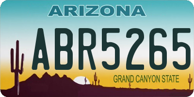 AZ license plate ABR5265