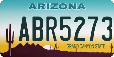 AZ license plate ABR5273
