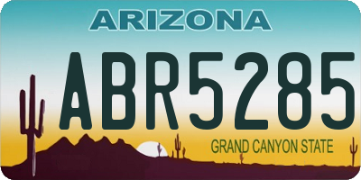 AZ license plate ABR5285