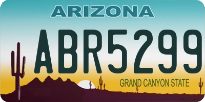 AZ license plate ABR5299