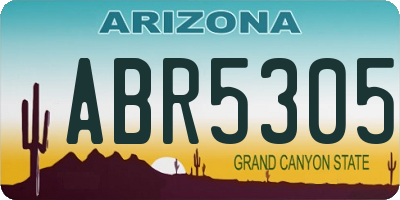 AZ license plate ABR5305