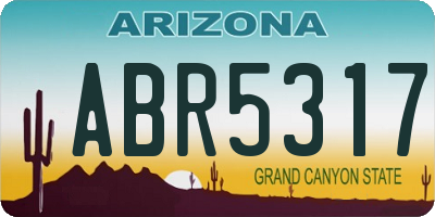 AZ license plate ABR5317