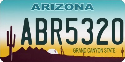 AZ license plate ABR5320