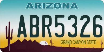 AZ license plate ABR5326